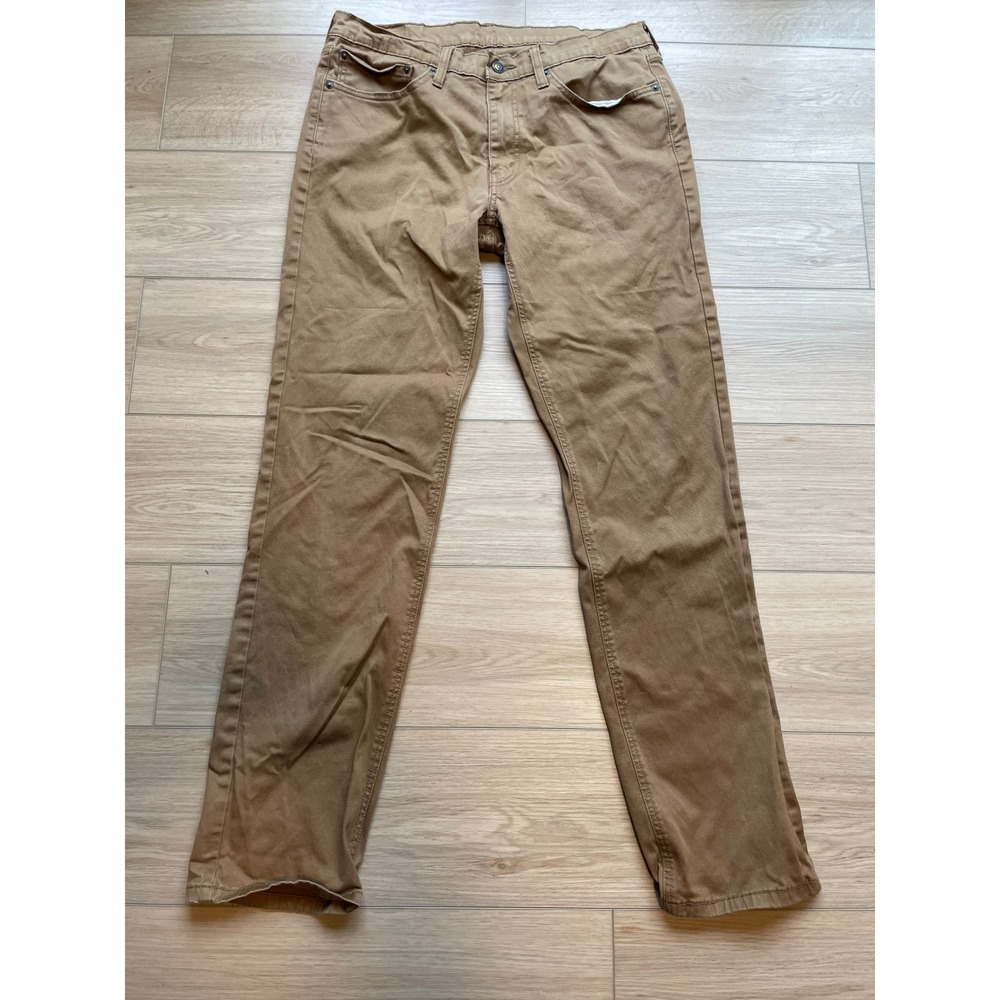 Levis 541 Athletic Taper Khaki Tan Pants Mens 34x36 WaterLess Twill Trousers